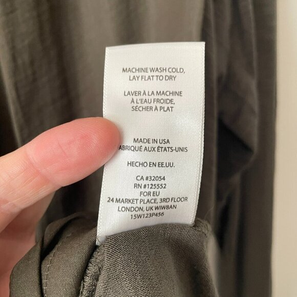 Dolan Left Coast Collection Crossroads Long Sleeve Faux Wrap Top Gray Small - Picture 7 of 7